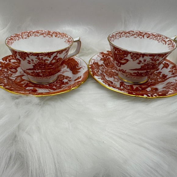 Royal Crown Derby "Red Aves" 5 piece place setting. 2 available. Dated XXX 1967. - Picture 7 of 10
